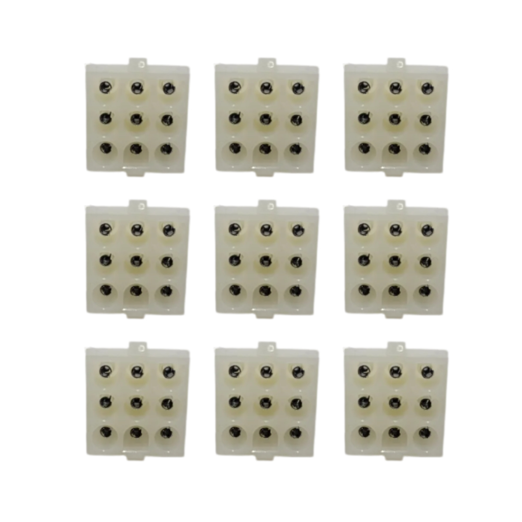 Kit C/ 20 Conector Mate-n-lok Fêmea 9 Vias 180o C/ Terminal