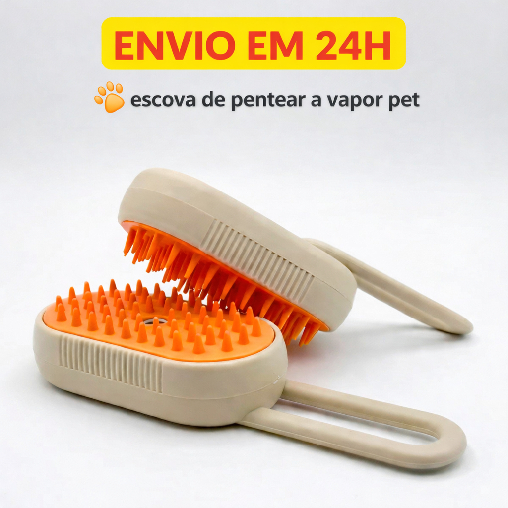 Escova De Pentear Massagear Remover Pelos Pet A Vapor Recarregável Giratório P/ Cães E Gatos em Oferta na Shopee