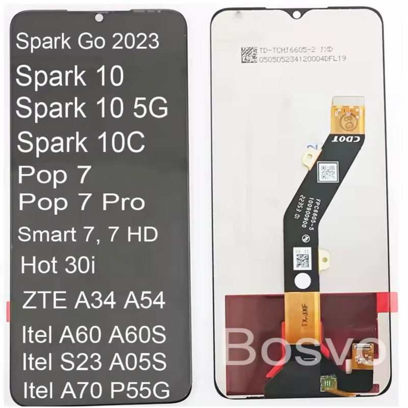 Tela Frontal Display Itel A60 Itel A70 Spark Go Envio Ja — R$ 129,99 em Shopee