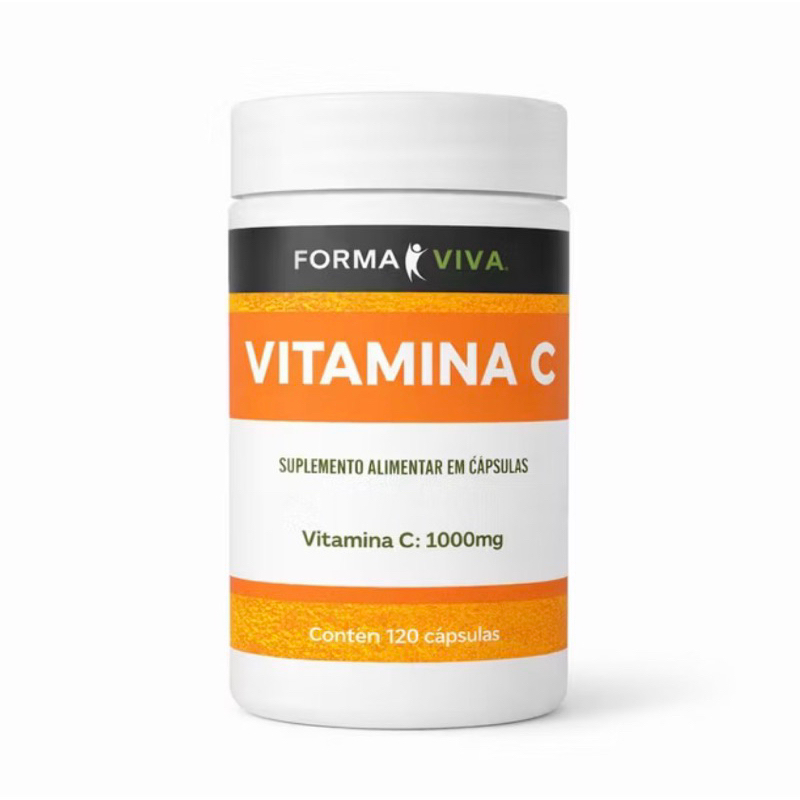 VITAMINA C 1000mg Antioxidante 120 Cápsulas 100% PURA Máx Concentração Biodispo
