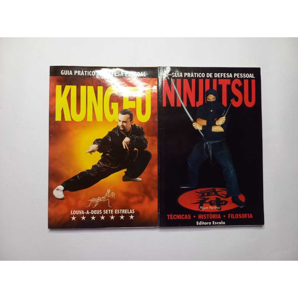 Lote Guia Pratico de Defesa Pessoal Kung Fu + Ninjutsu Editora Escala 1995 Excelentes