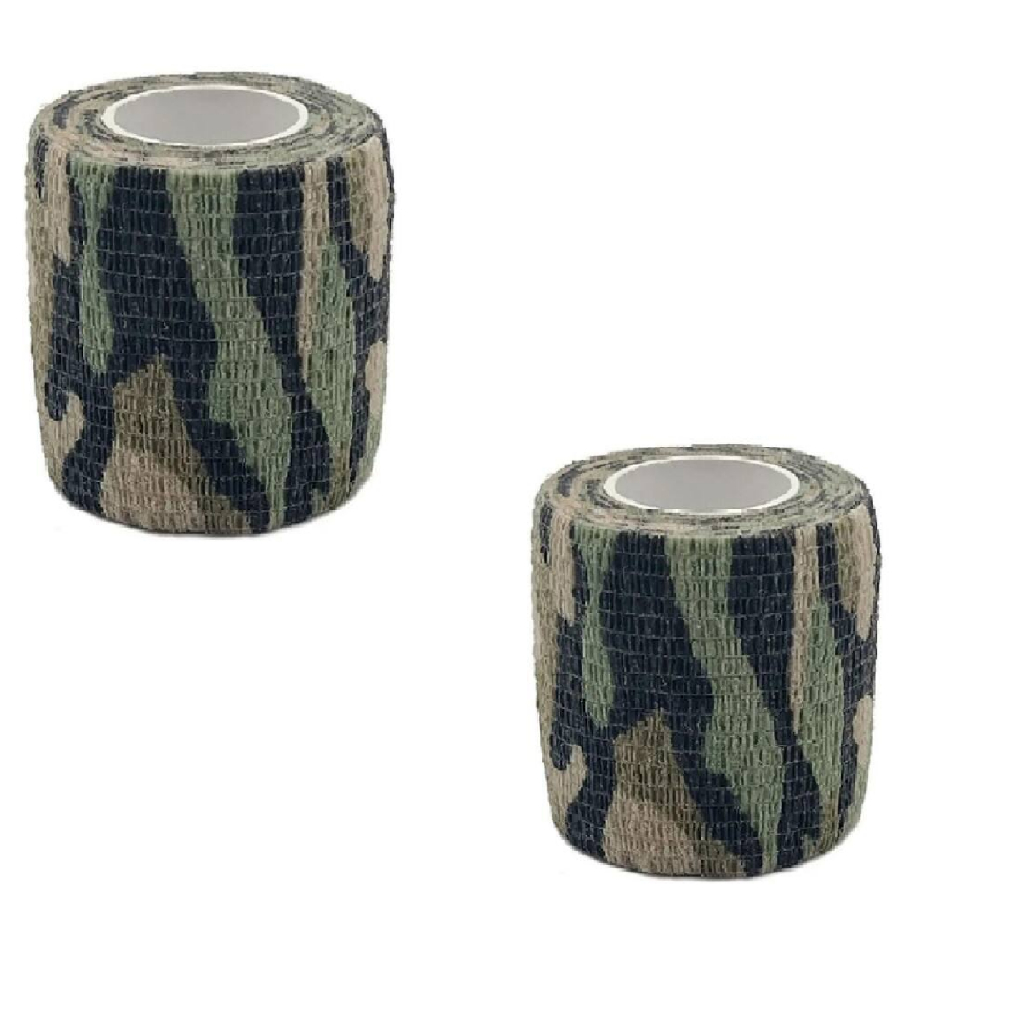2X Fita Auto Adesiva Tecido Camuflada Gamo Tape 3,5Mx5Cm