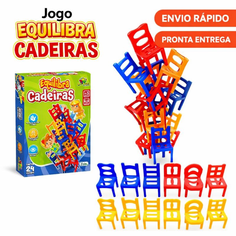 Jogo Equilibra Cadeira Zein | Jogo de Equilíbrio Infantil | Diversão para Família em Oferta na Shopee