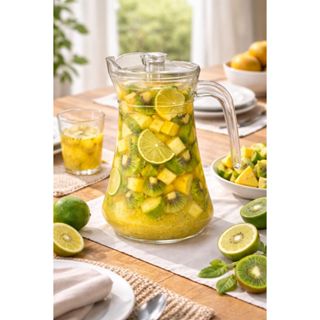 JARRA DE VIDRO CRYSTAL COM TAMPA 1,6 LITROS ORIGINAL RESTAURANTE CASA BUFFET ESCRITORIO. em Oferta na Shopee