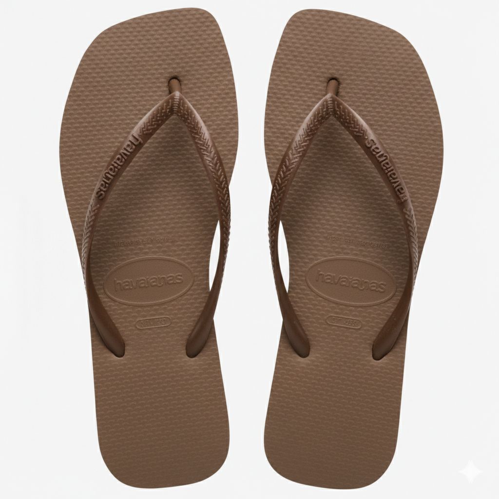 Chinelo Havaianas Marrom Slim Square  Original Leve e Confortável Envio Rapido