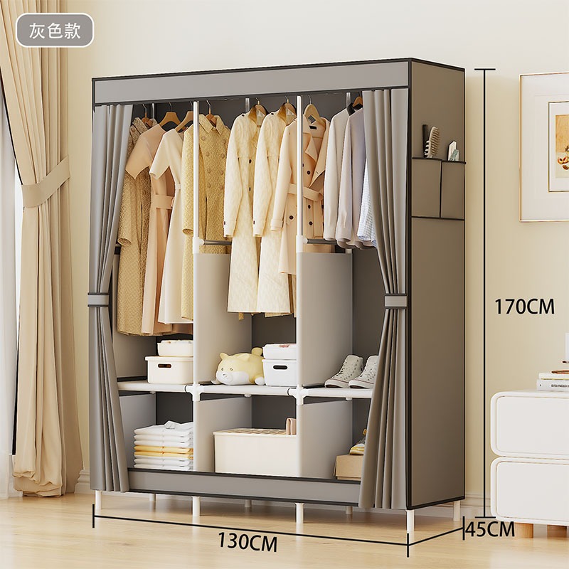 Guarda Roupa Dobrável Organizador De Roupas Portátil com Ziper Armário de Roupa Multifuncional