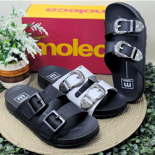 Papete Fivela Feminina Moleca Sandalia Birken Casual em Oferta na Shopee