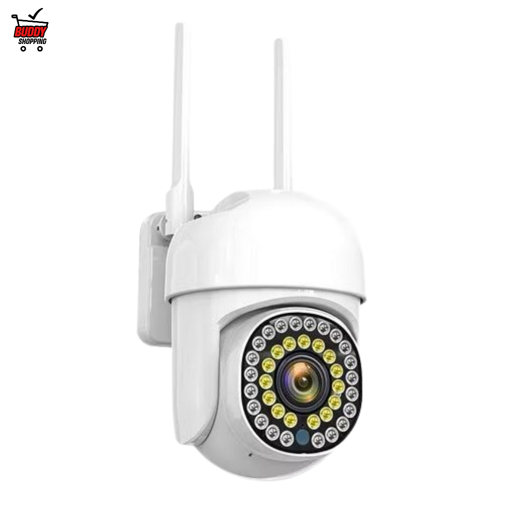 Câmera De Segurança Wi-Fi Externa Full HD À Prova D'água Gira 360 Graus De Tensão Dupla
