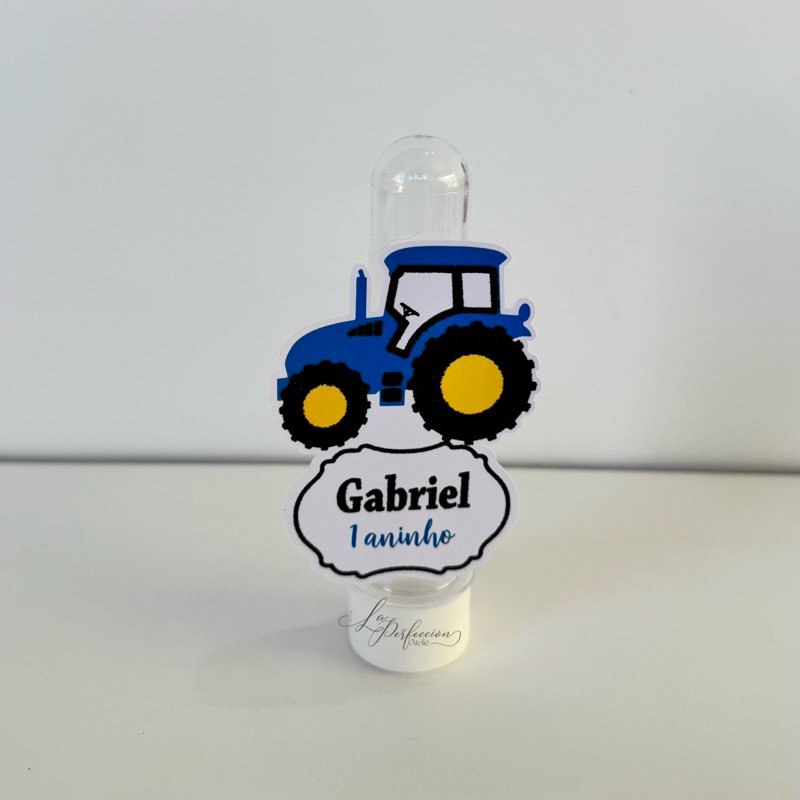Aplique Personalizado para Tubete Trator 20/30/40/50 un Festa Trator Lembrancinha trator