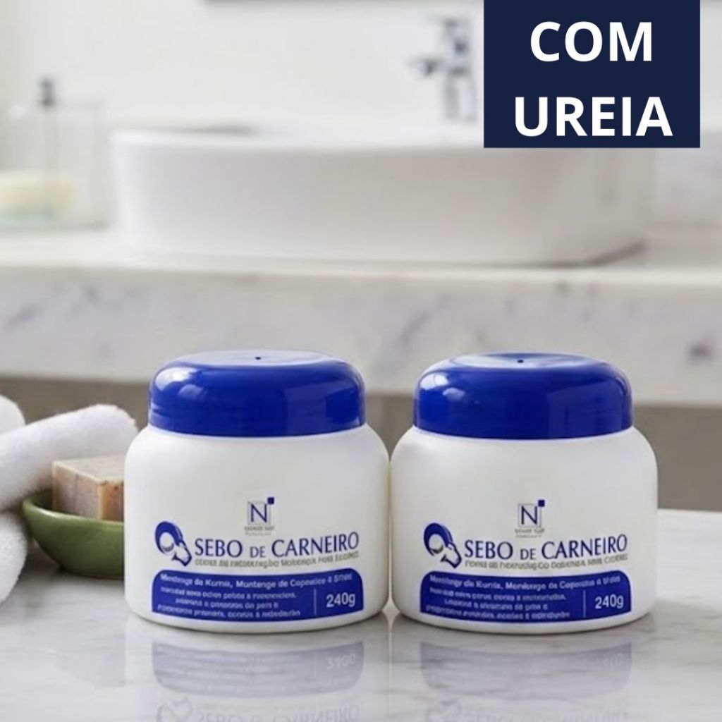 Kit 2 Sebo de Carneiro com Ureia para peles secas e ressecadas 240g