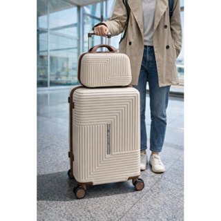 Kit Mala de Bordo 10kg com Frasqueira Removível 20” | Zíper Expansível, Rodas 360° e Design Resistente para Viagens PROM em Oferta na Shopee