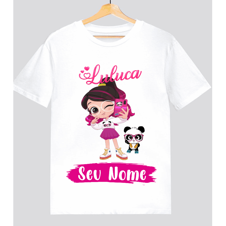 Camisa Camiseta Luluca Menina Blusa Com Nome em Oferta na Shopee