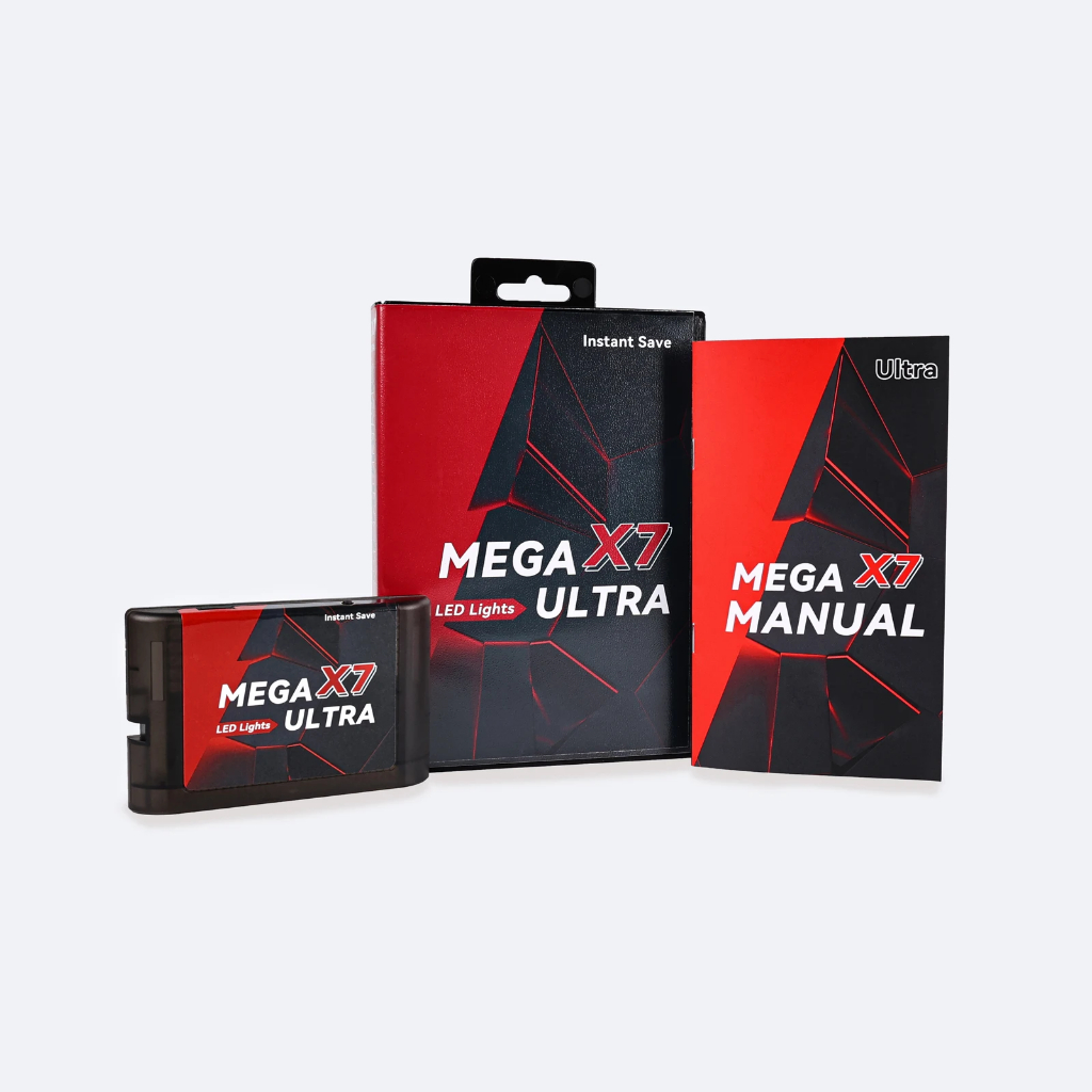 Mega X7 Ultra – O Cartucho Definitivo para Mega Drive (Save State + LED)