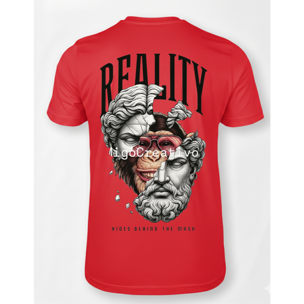 Camiseta Masculina Estampada Reality – Tradicional 100% Algodão Confortável Estampa Moderna