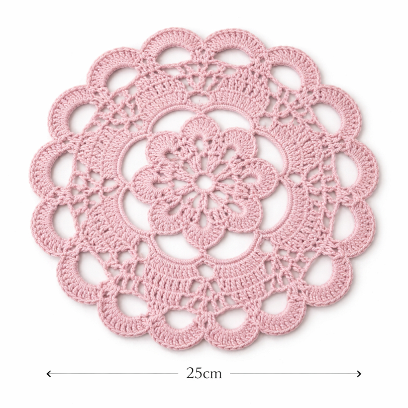 🌸Centro de Mesa Crochê Floral Vazado 25cm – Charmoso e Delicado🌸 Barroco em Oferta na Shopee