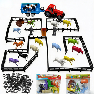 Fazendinha de Brinquedo Animais Fazenda Trator Cerca Sitio em Oferta na Shopee