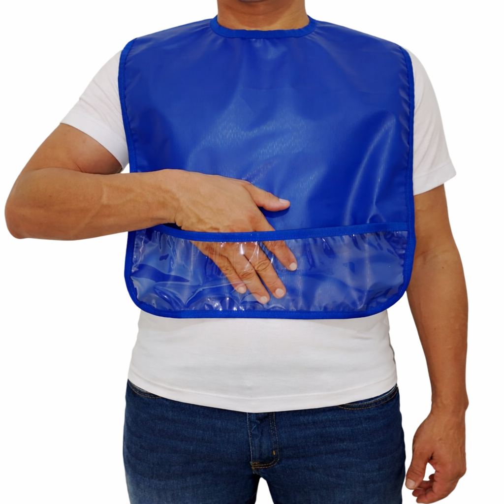 Babador Para Acamados Impermeável Ajustável