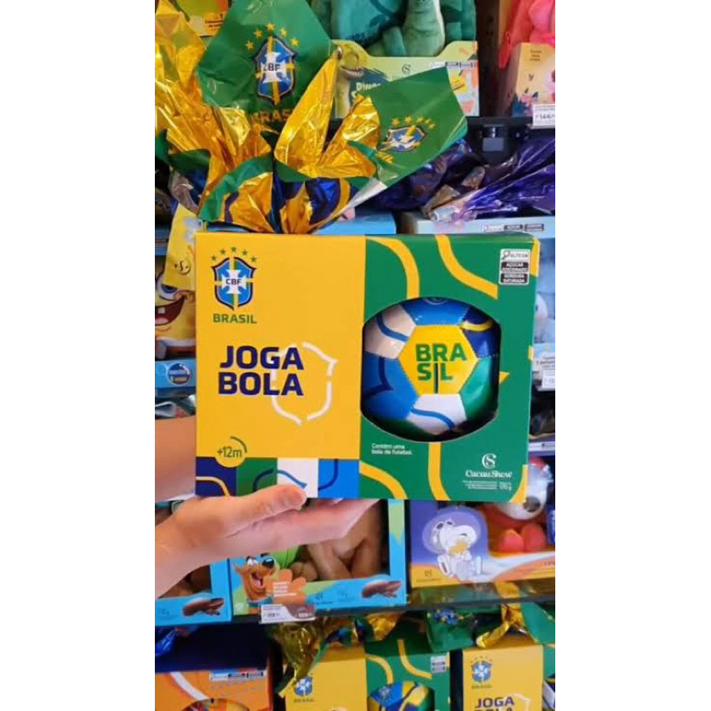 Ovo de Páscoa Cacau Show Bola CBF Hexa Seleção Brasil 170g Copa do Mundo / Futebol / Páscoa / Presente / Criança /