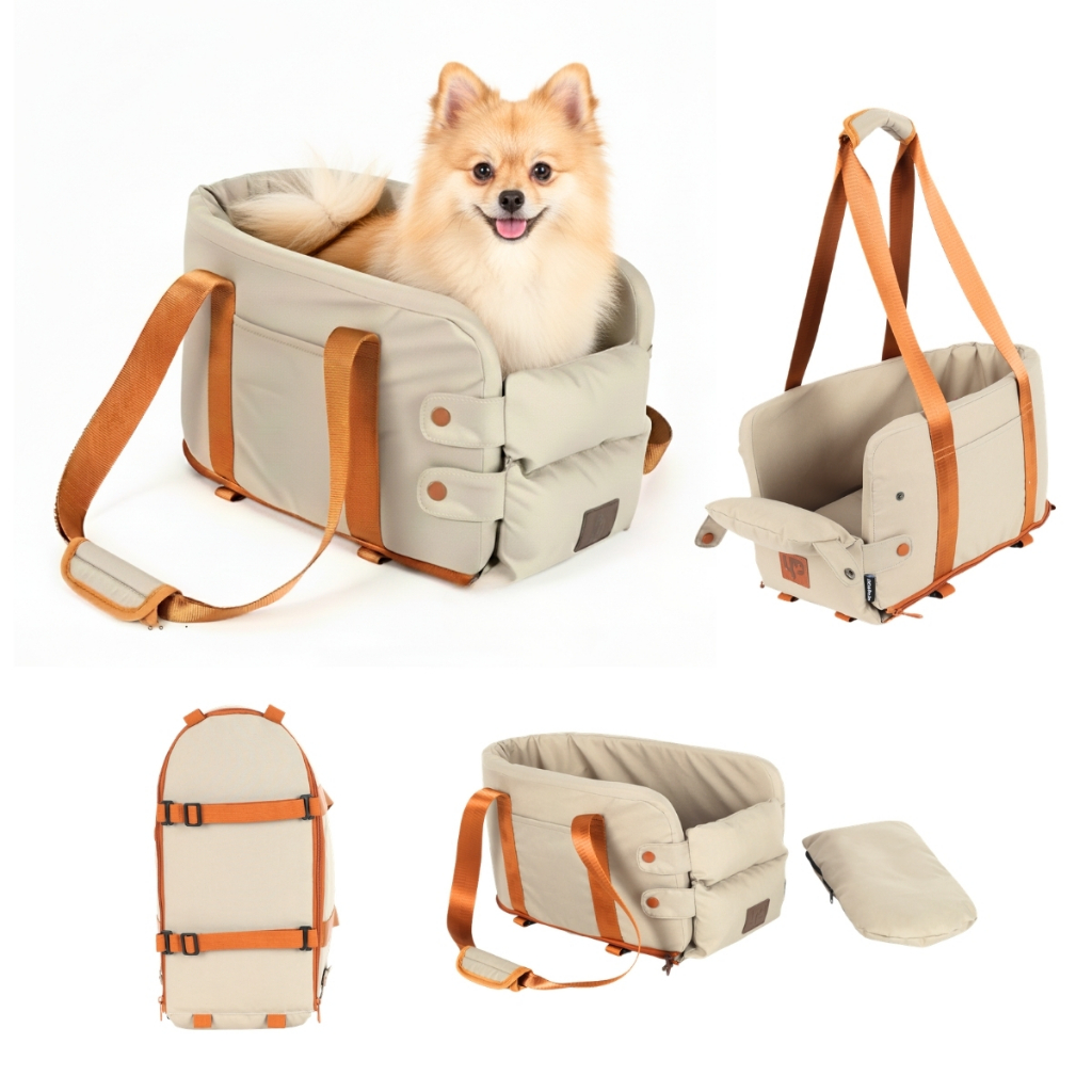 Bolsa Transporte Carregar Pet Gato Cães Espaçosa Estilosa Dobrével Almofadada Leve 43x25x20cm Bonita