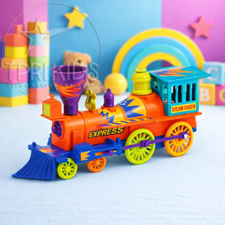 Trem Brinquedo Trenzinho Infantil Colorido Maria Fumaça Locomotiva Expresso Educativo Menino Menina