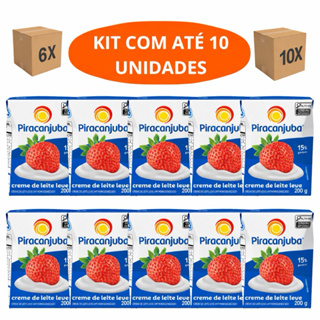 Creme de Leite Piracanjuba KIT com 6 Ou 10 Unidades - Kit com 10x200G em Oferta na Shopee