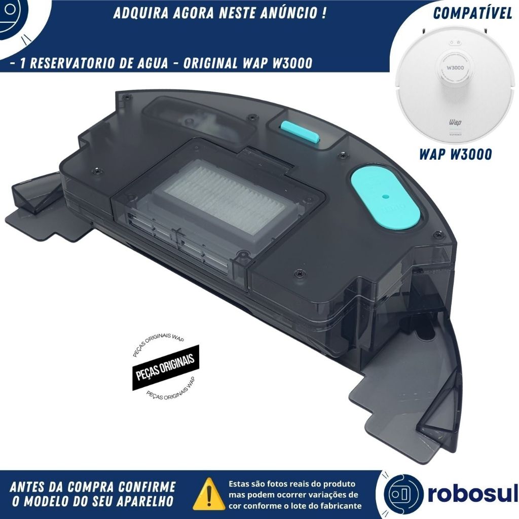 Reservatório Caixa de Agua Para Robo Aspirador Wap Robot W3000