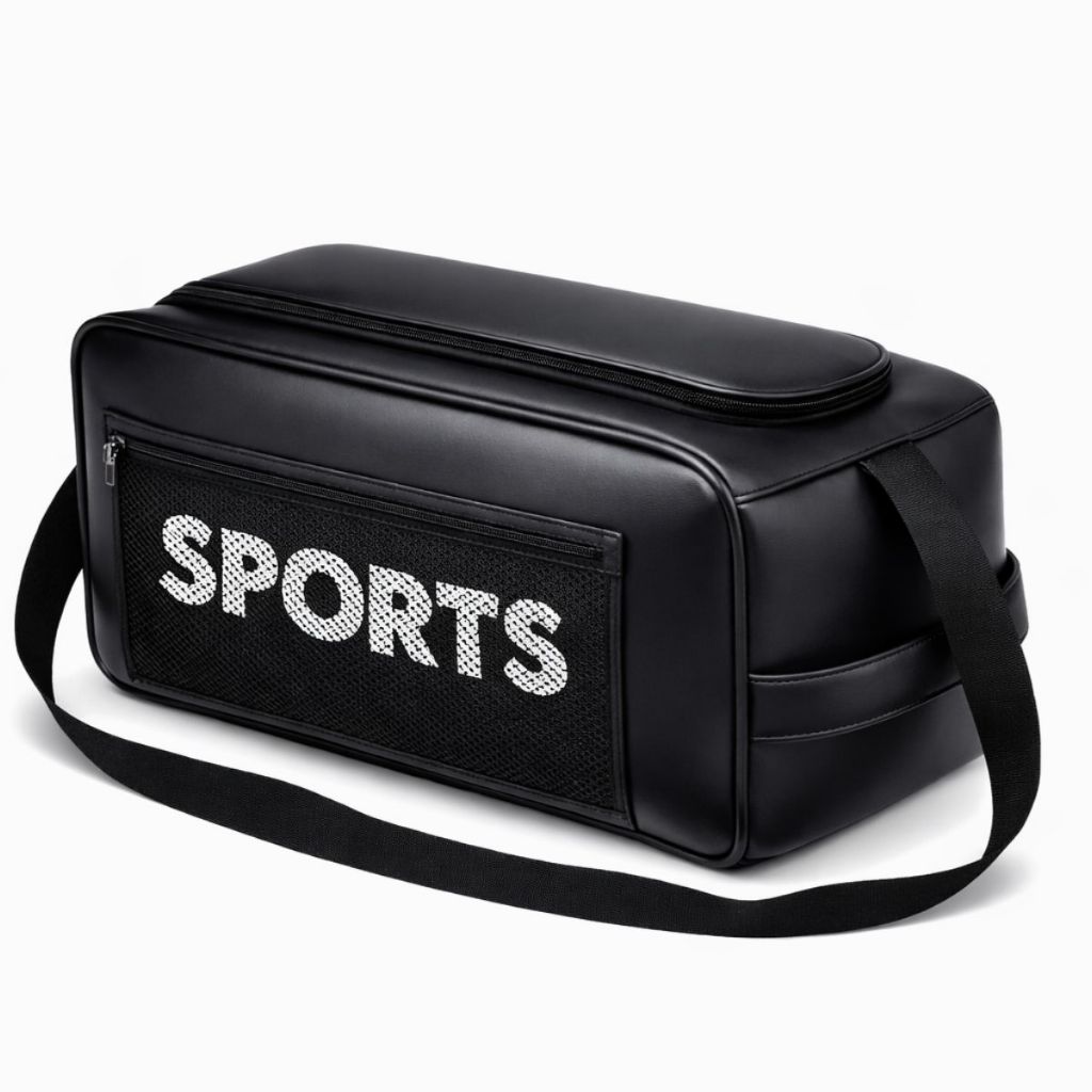 Porta Chuteira Preta Sports Couro Sintético Masculina Preta