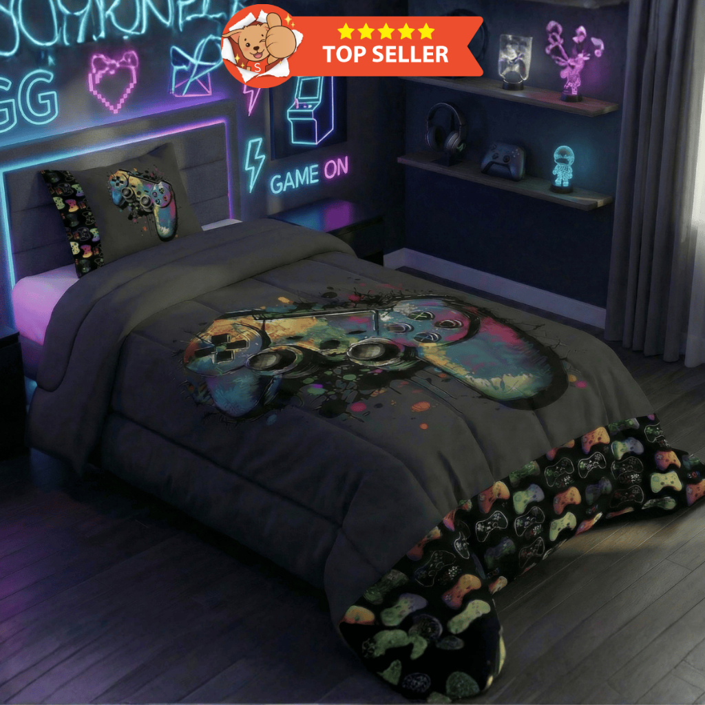 Edredom Solteiro 2 PC Infantil Premium 400 Fios Estampado Extra Quente Meninos e Meninas em Oferta na Shopee