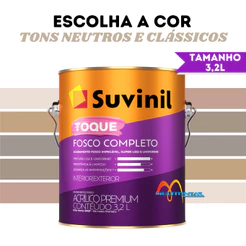 Tinta Acrílica Fosco 3,2l Tons Neutros e Clássicos Parede Toque Fosco Completo Suvinil