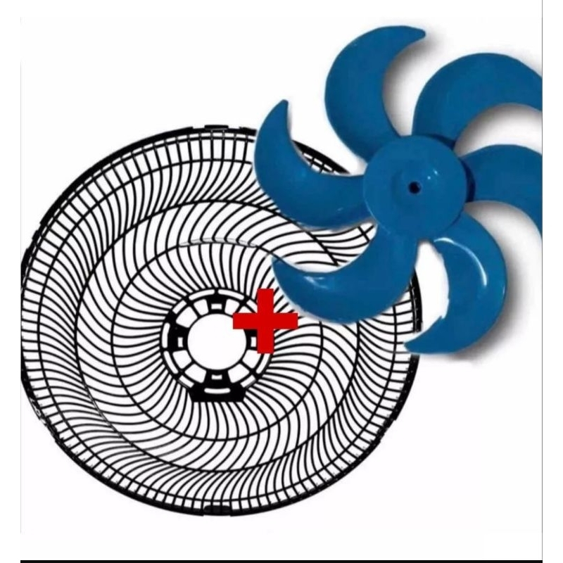 Grade Traseira + Hélice Ventilador Cadence 40cm AZUL