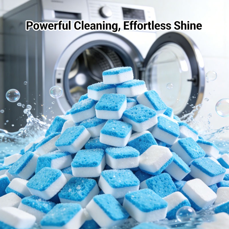 KIT16/32 Pastilhas Efervescentes para Limpeza de Máquina de Lavar – Removedor de Resíduos e Odores