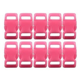 FECHO 10MM PLASTICO ENGATE RAPIDO 1000 PEÇAS COR ROSA PARA COLEIRAS PET GATO MOCHILA BOLSA E ALÇA MOCHILA