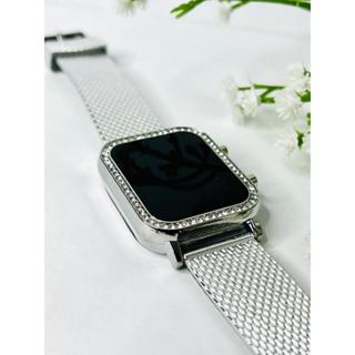Relógio Feminino Digital Quadrado Led Com Strass Brilho Luxo Moderno Pulseira Ajustável Moda Blogueira em Oferta na Shopee