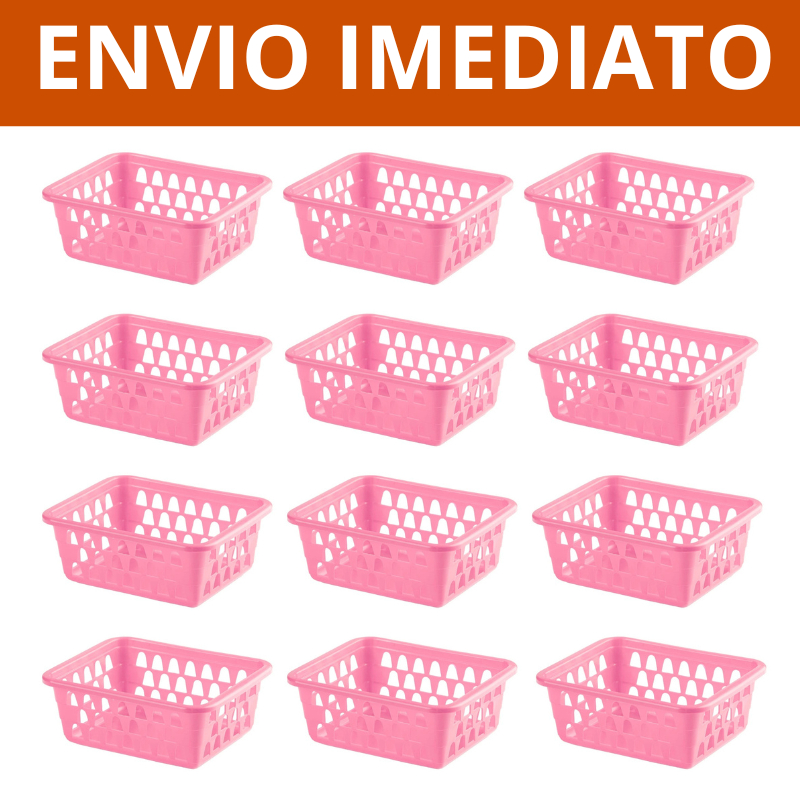 Kit Cesto Organizador 3-5-10-12-15 Cestinho Multiuso P/ Gaveta Armário Loja