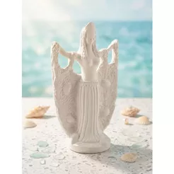 Escultura Iemanjá em Gesso Cru 24 cm Estatua Decorativa Umbanda