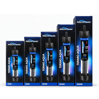 Aquecedor Com Termostato 25w 50w 100w 200w 300w Submersível Aquatank Para Aquários em Oferta na Shopee
