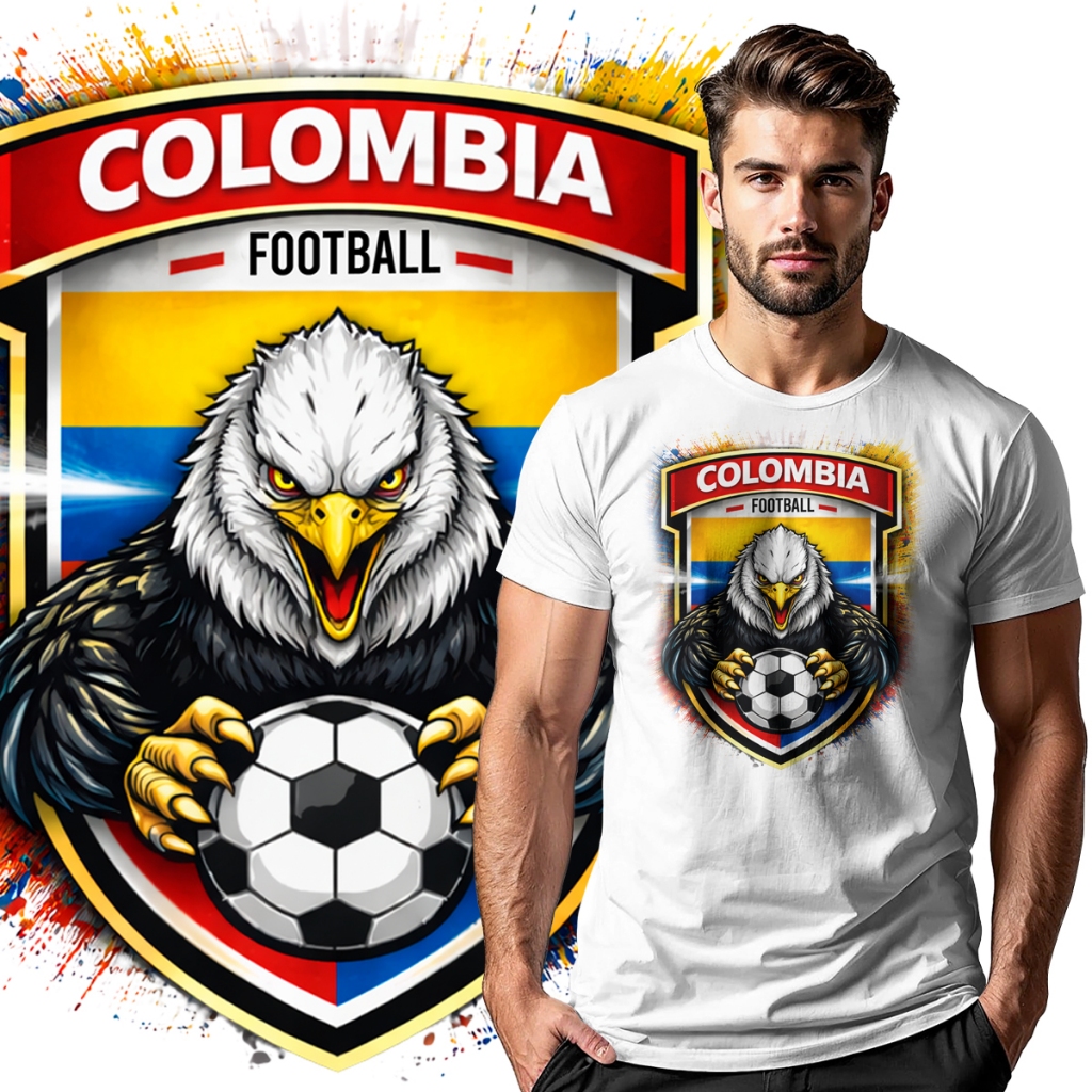 Camiseta blusa Escudo Futebol Colômbia Colombianos 26
