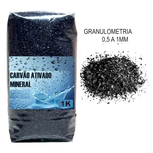 1kg de Carvão Ativado P/ Filtros de Aquário, Fontes e Lagos