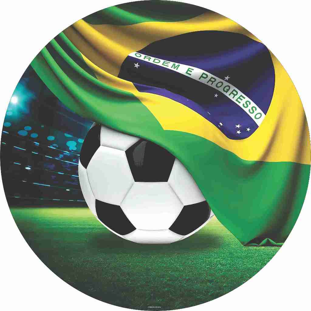 Capa Painel Redondo COPA DO MUNDO Sublimado C/ Elástico 1,58 x 1,58 Malha Premium Copa Brasil 2026