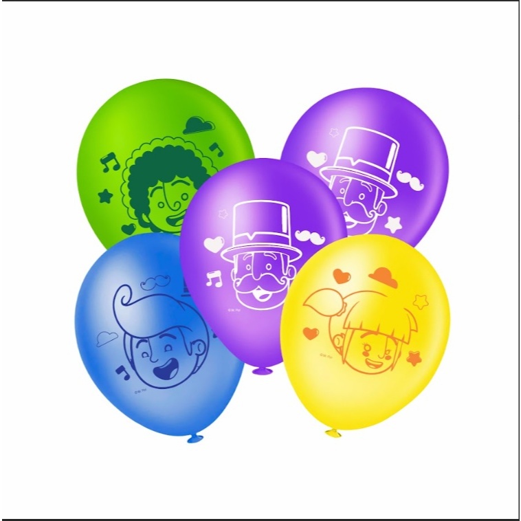 Kit 20 Balões Mundo Bita – Balão Redondo Nº8 Festa Infantil - Escolha Seu Pacote Pela Foto e Numeração!