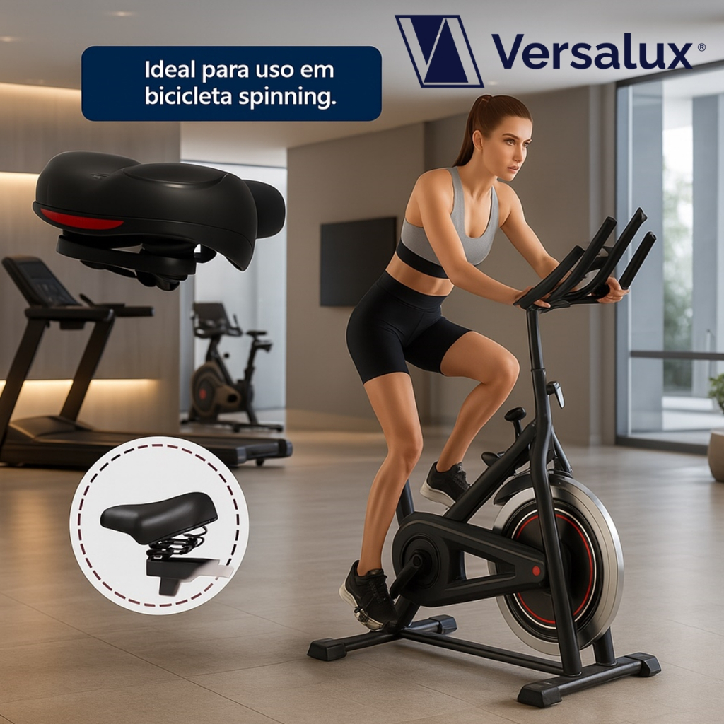 Banco Selim Bicicleta Spinning Ergometrica Confortável Duas Molas Carrinho Mtb UrbanaVintage Reforçado Ciclismo Macio