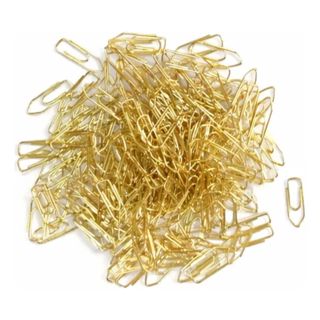 Mini Clips Dourado Pcte C/200 Tamanho N5 em Oferta na Shopee