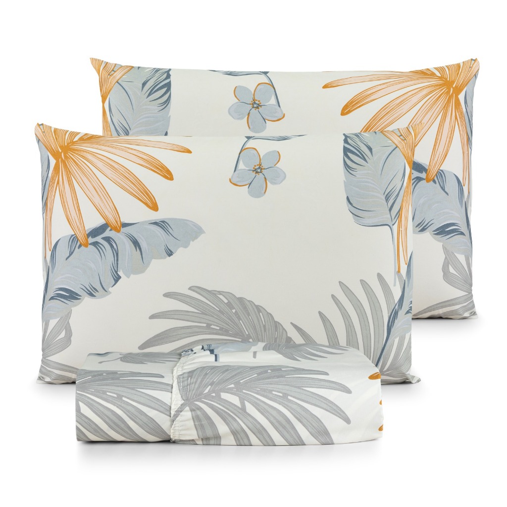 Jogo De Lençol Casal Queen Box 3 Peças Toque Aveludado 200 Fios Micropercal em Oferta na Shopee