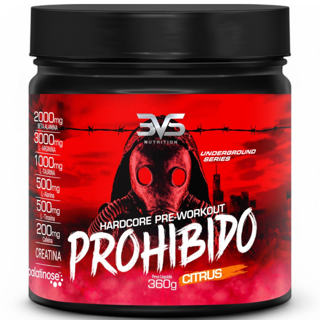 Pré Treino Prohibido 360g 3VS Original Energia e Desempenho Máximo nos Treinos musculação academia em Oferta na Shopee
