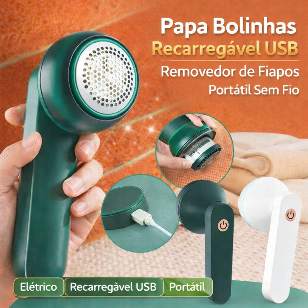 Papa Bolinhas Elétrico Recarregável USB Removedor de Fiapos e Pelos Portátil Sem Fio para Roupas em Oferta na Shopee