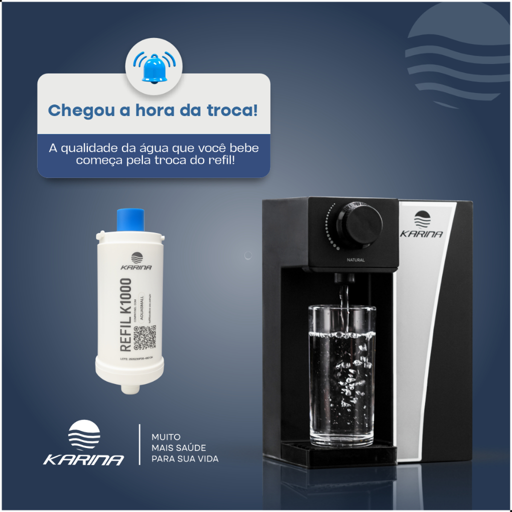 Filtro Refil K1000 Para Purficadores Aquasmall / Kpb / Kpi