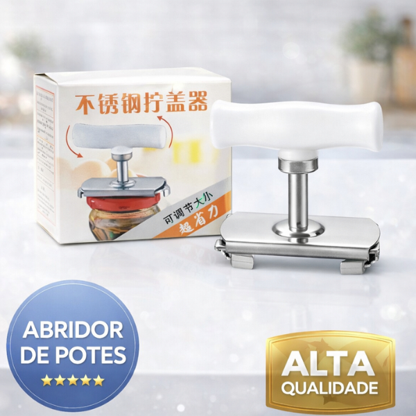 Abridor de Tampa Pote Vidro Conserva Frasco l Abre Fácil Potes Vidro Conserva