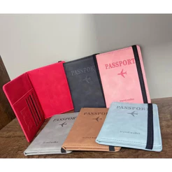 Carteira Para Passaporte e Cartões Elegante Masculino e Feminino 8183