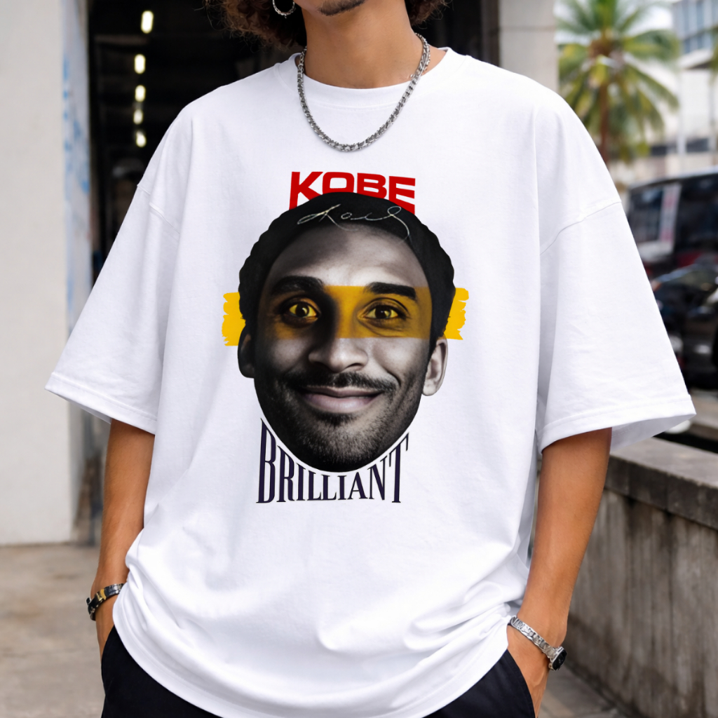 Camiseta Kobe Brilliant Oversized Camisa Kobe Bryant Over 100% Algodão Lançamento