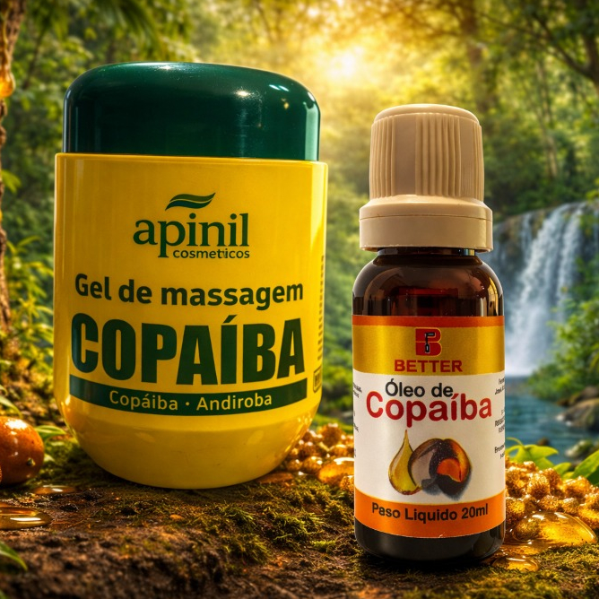 Kit Copaíba Gel de Massagem + Óleo de Copaíba 20ml Natural Apinil Better Andiroba